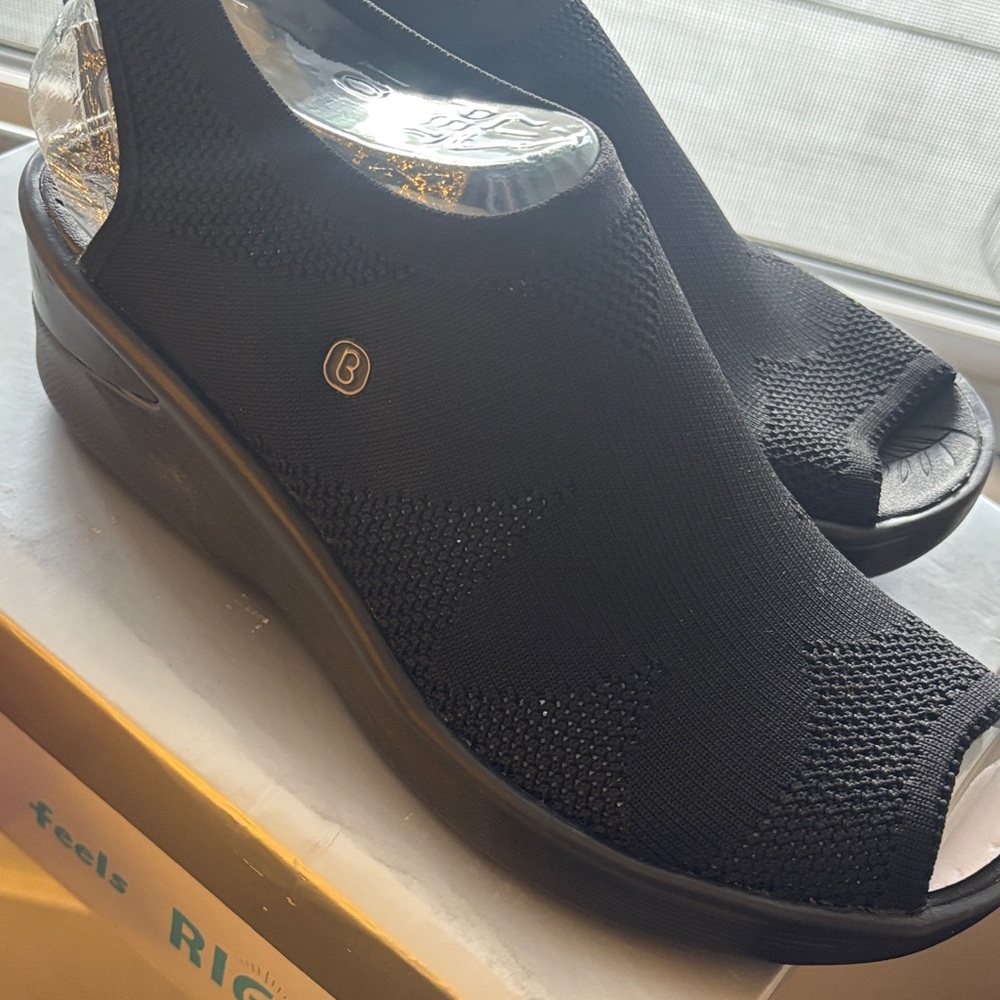 Bzees Black Slip-On Comfort Shoes
